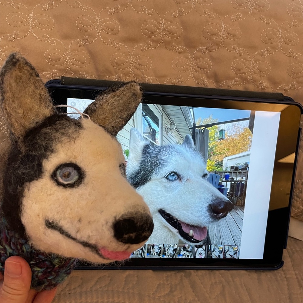 Hand crafted Custom order pet needle felted dog artisan one of a kind ornament - Picture 14 of 15